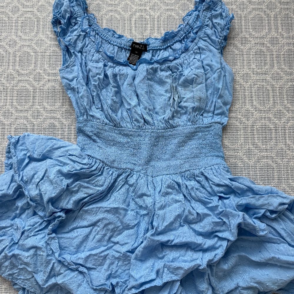 Blue romper dress